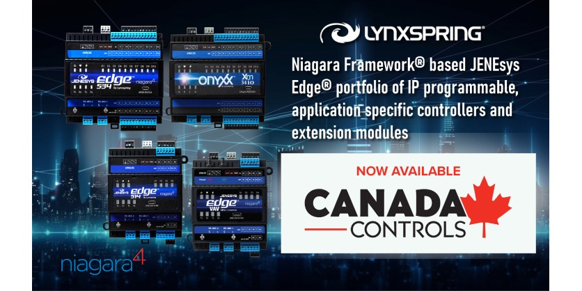 Canada Controls Announces Distribution Expansion of Lynxspring JENEsys Edge Controllers
