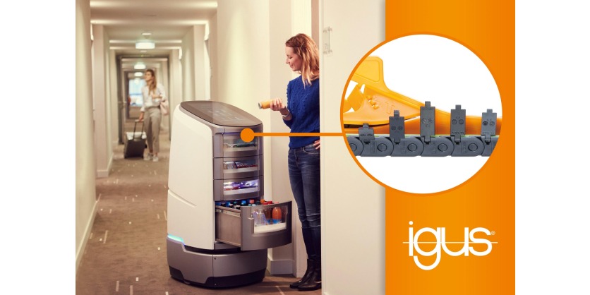 igus® Cable Carriers Promote Efficiency in Autonomous Hospitality Robot