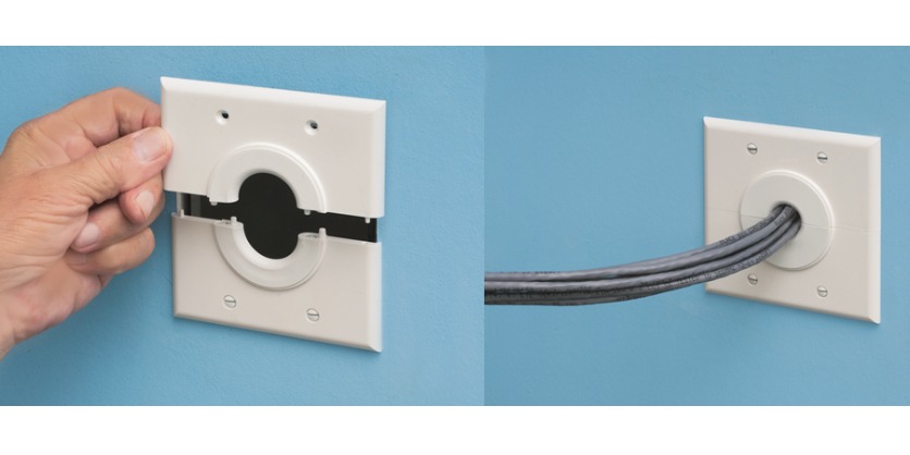 SPLIT WALL PLATES with Multiple Grommets