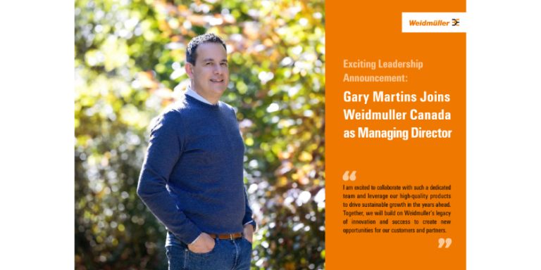 Exciting Leadership Announcement: Gary Martins Joins Weidmuller Canada as Managing Director