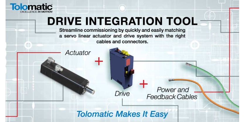 Tolomatic Introduces Drive Integration Tool To Streamline Servo Linear Actuator Commissioning