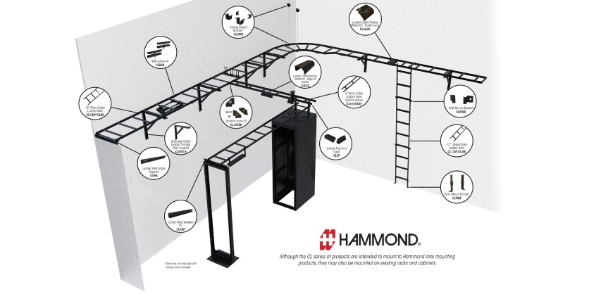 Cable Ladder Rack CL Series New Sizes Available from Hammond Manufacturing